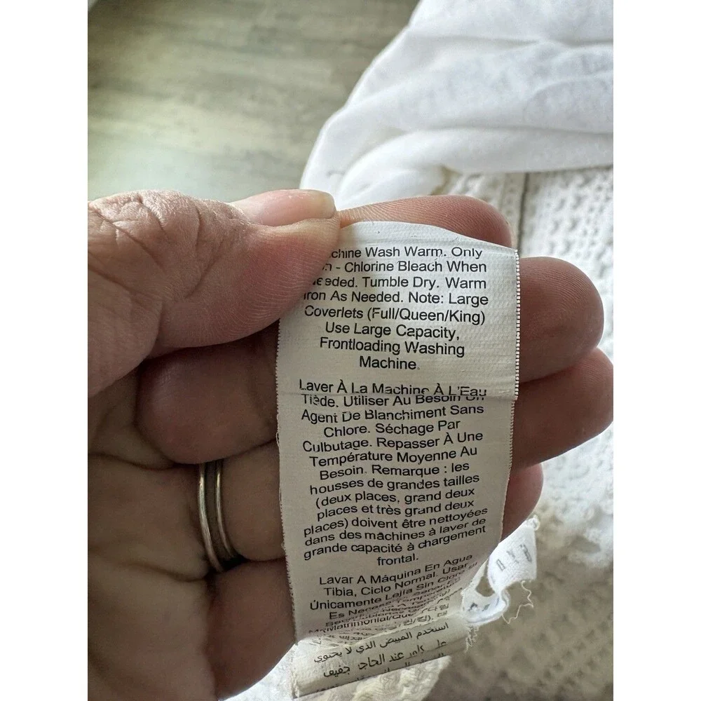 Pottery Barn Honeycomb Cotton Duvet Cover W/ Sham King/Cal King Pls Read Details